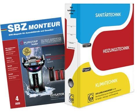 SBZ-Monteur und SHK-Ausbildungsordner sind jetzt im Ausbildungspaket erhältlich - © SBZ / Gentner Verlag
