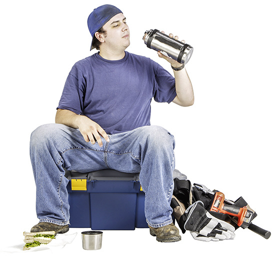 Er scheint sich auch zu fragen, wie diese Thermoskanne unterscheiden kann, ob sie Wärme oder Kälte konservieren soll?