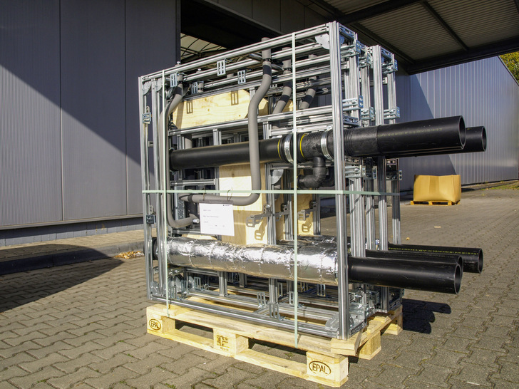 Kein mehrstrahliges Triebwerk ­sondern vorgefertigte Installations­systeme von Geberit aus dem ­sächsischen Lichtenstein