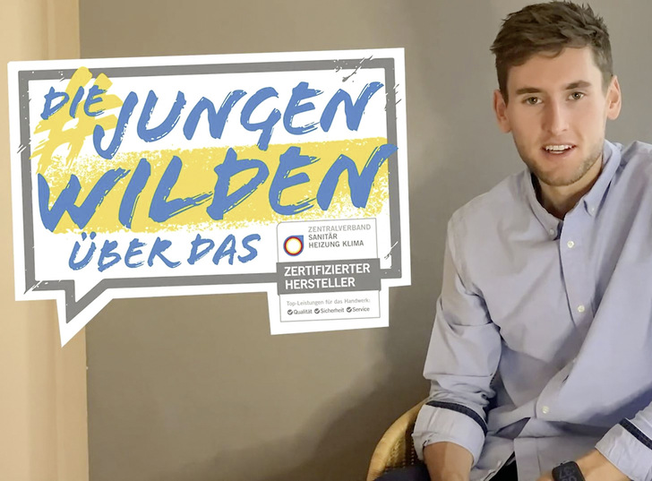 Online auf der Jahrestagung zum Qualitätszeichen im November 2020: Christoph Manghofer stellt sich den Fragen von Dennis Jaeger (SBZ) und Markus Sironi (IKZ). In Zusammenarbeit mit Birgit Jünger (ZVSHK) wird der Wettbewerb zum Qualitätszeichen für „Junge Wilde“ aus der Taufe gehoben.