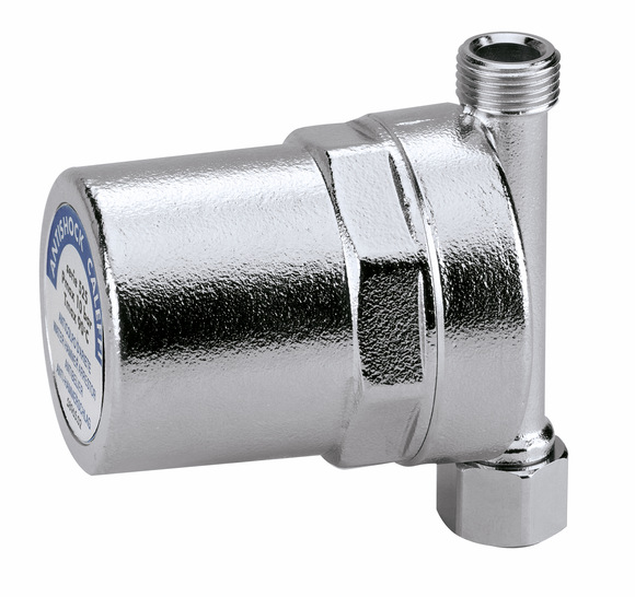 Kleiner Problemlöser für Trinkwassersanlagen: Der Wasserschlagdämpfer der ­Serie 525 von Caleffi