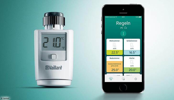 Smarte Heizkörperthermostate erhöhen die Energieeffizienz und helfen Energie einsparen - © Vaillant
