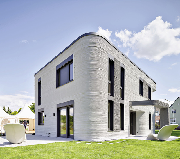 In Beckum ist Deutschlands erstes Wohnhaus aus dem 3D-Drucker entstanden. - © Bild: Peri
