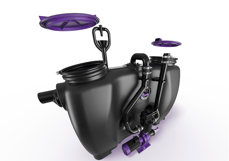 Fettabscheider aus Kunststoff eignen sich sowohl zum Erdeinbau außerhalb des Gebäudes als auch zur freien Aufstellung im Haus.