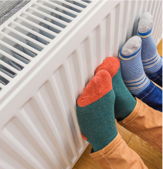 Ein Heizkörper vom Typ DK (Doppellagig mit Konvektor) 