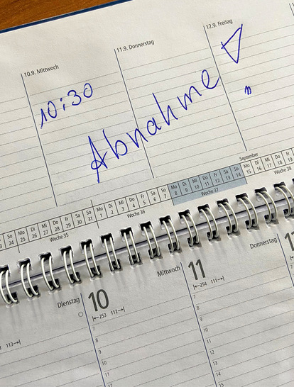 Gut, dass der Termin zur Abnahme feststeht. Warum die Abnahme sehr wichtig ist, lesen Sie in diesem Bericht