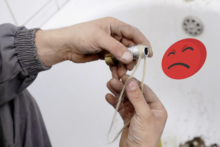 Da läuft etwas schief! Die eigentliche Gewindeverbindung wird hier mit zu viel Hanf angefertigt. Er sollte diesen Bericht lesen!