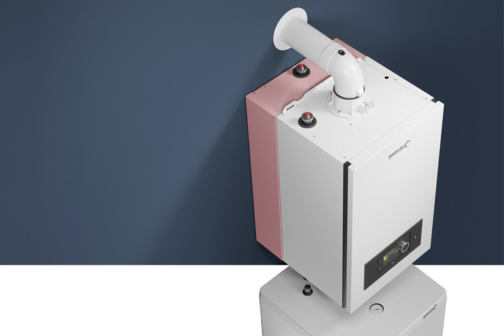  Das Kit 65 passt hinter diesen wandhängenden Kessel von Brötje.