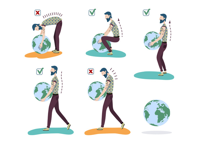  Auch wenn man die Welt aus den Angeln heben will, sollte man auf eine ergonomische Haltung achten!