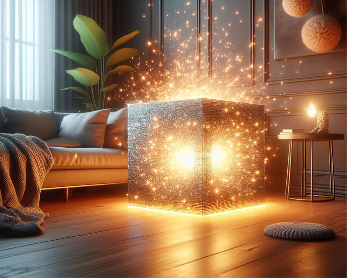  Als Flächenheizung kann man sich auch einen glühendheißen Würfel vorstellen…oder eine Wandheizung. Näheres dazu im Bericht