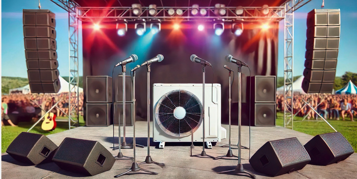 Auf einem Sommerfestival kommt es auch darauf an gehört zu werden. Aber, das ist nicht das erklärte Ziel während des Betriebs einer Wärmepumpe.