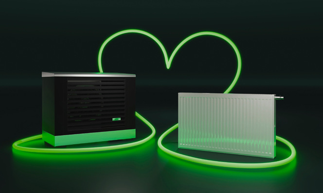  Ob das „echte“ Liebe ist, kann man nicht genau sagen. Sie mögen sich jedenfalls, die Wärmepumpe und die angepassten Wärmepumpen-Heizkörper