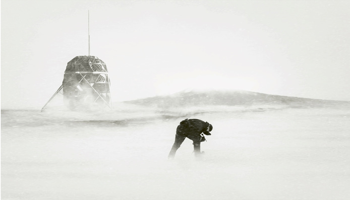 Das Wohnmodul musste auf Grönland extremen Klimaverhältnissen standhalten
