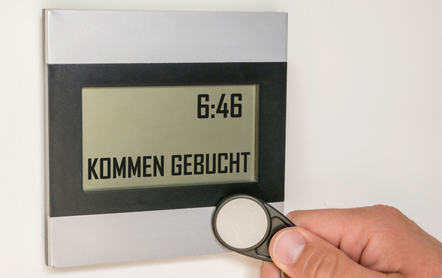 Die moderne Stechuhr ist digital.