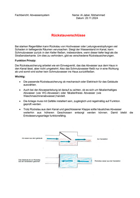 Alt-Text: "Schematische Darstellung eines Hausentwässerungssystems mit einem Rückstauverschluss zur Hochwassersicherung, einschließlich ausführlicher Beschriftung der Rohre und Ventile für eine effektive Planung und Installation im SHK-Bereich.