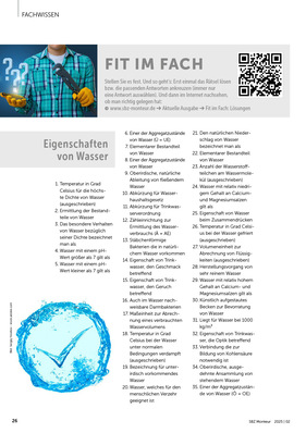 Alt-Text: Eine Fachkraft im SHK-Bereich betrachtet eine Liste mit den chemischen und physikalischen Eigenschaften von Wasser, die wesentlich für Trinkwasserinstallationen und Heizungssysteme sind.