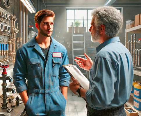 Der Chef ist natürlich weisungsberechtigt gegenüber seinen Monteuren. Die Aufgaben sollten selbstverständlich angemessen und zumutbar sein.