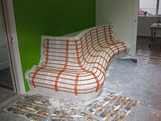 In den Niederlanden geht man bei der Gestaltung von Wandheizungen noch einige 
Schritte weiter als bei uns
(Bild: Claytech)
